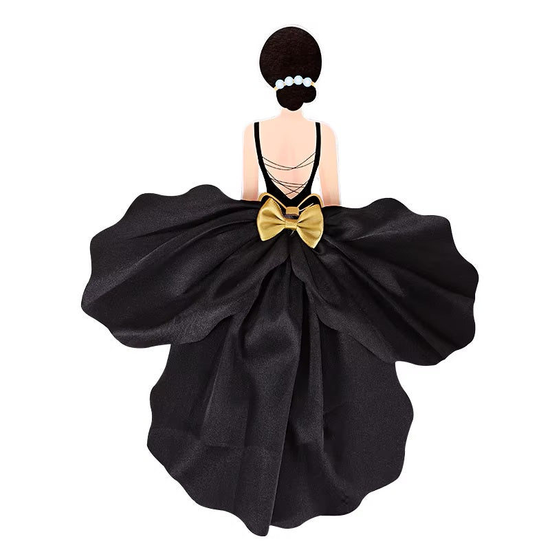 Elegant Women in Dress Cake Toppers