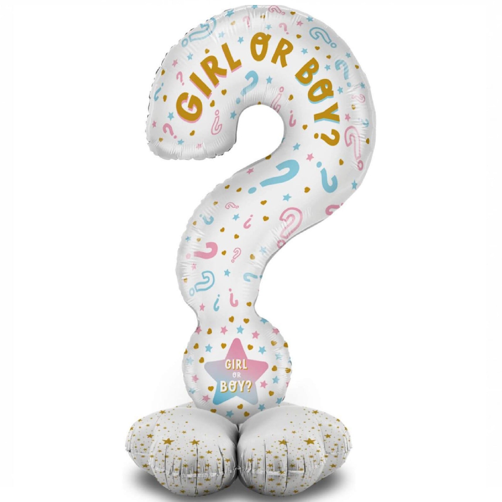 Baby Gender Reveal Question Mark Balloon Standing