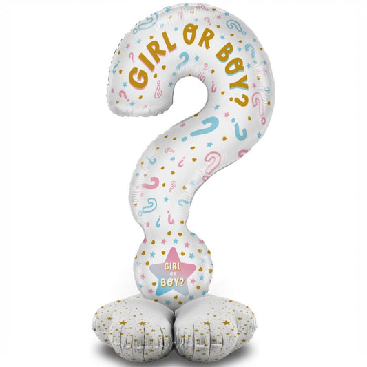 Baby Gender Reveal Question Mark Balloon Standing