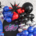 Load image into Gallery viewer, Black Red and Blue Balloon Arch Decorations
