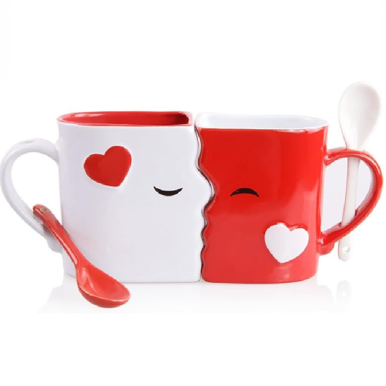 Red & White Love Mug Set