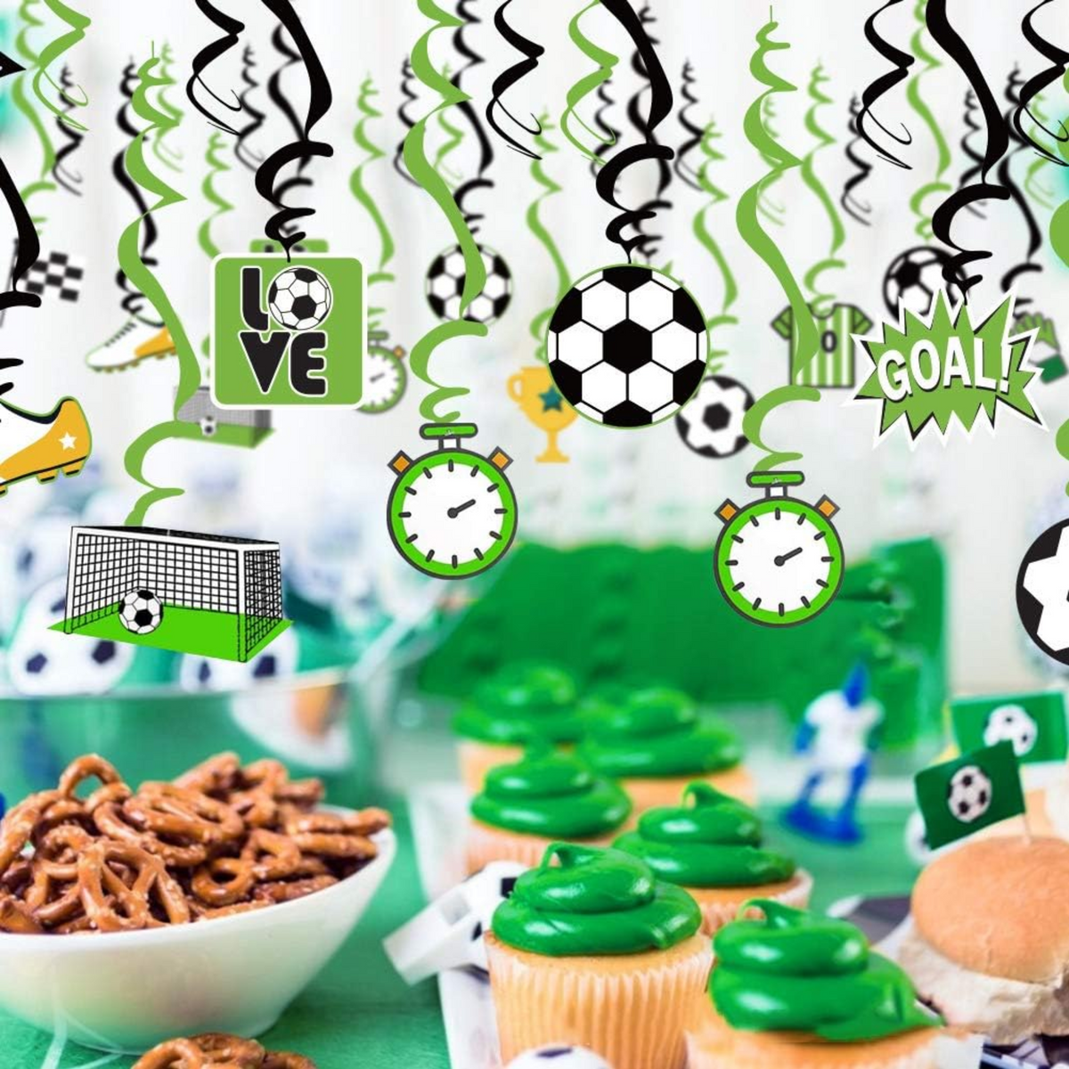 Football Theme Hanging Swirl Garland Set