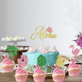 Load image into Gallery viewer, Flamingo Theme Cupcake Toppers Set
