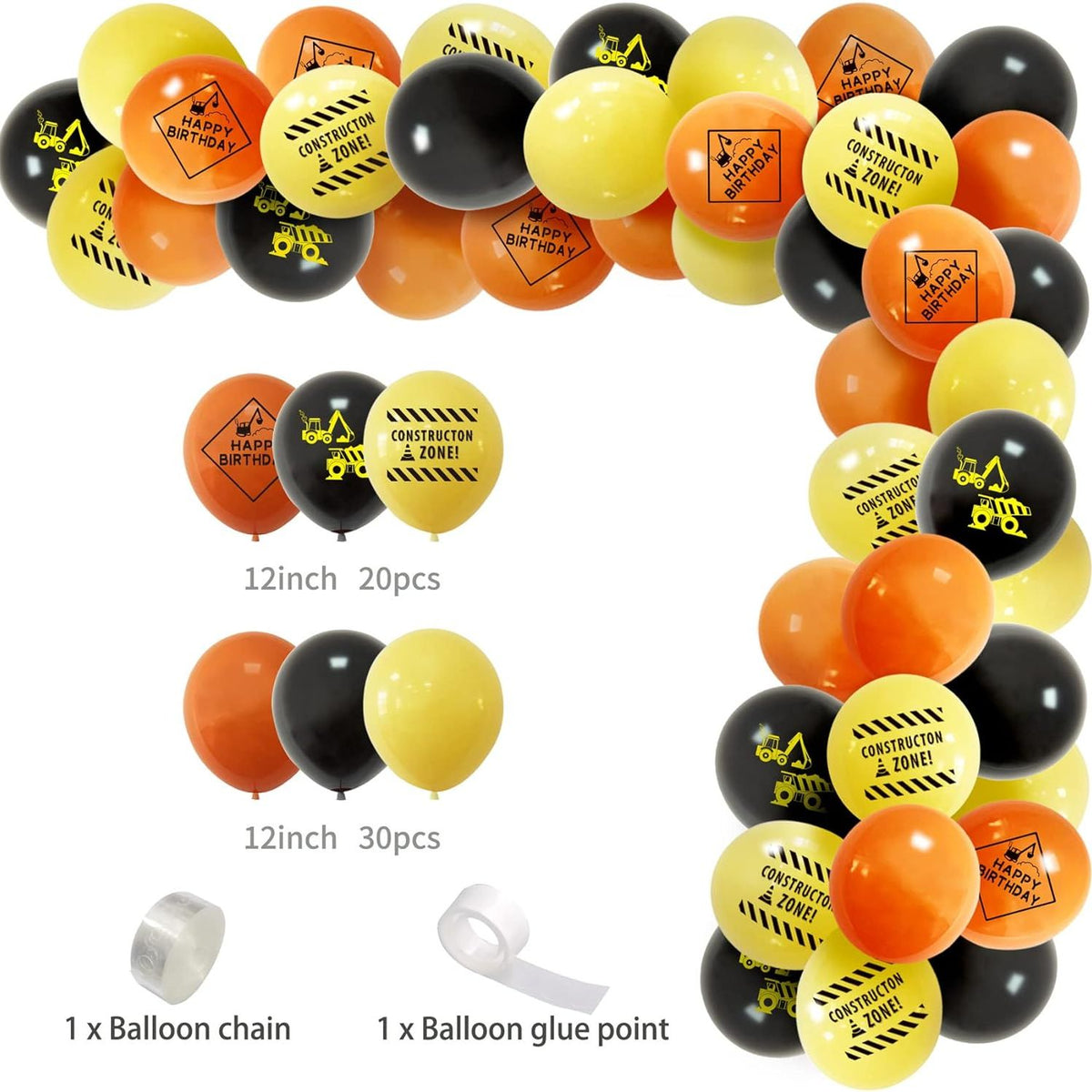 Construction Themed Party Balloon Decorations