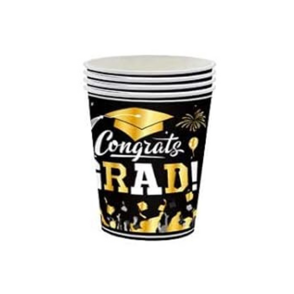 Graduation Theme Party Paper Cups Set