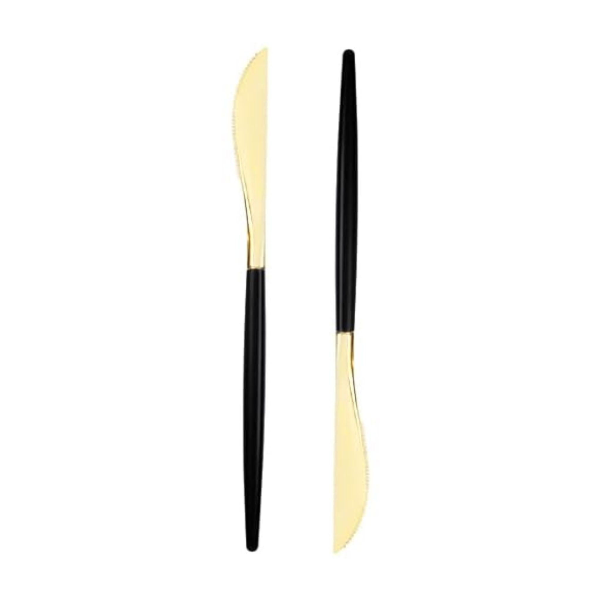 Elegant Black/Gold Cutlery Set (Knives)