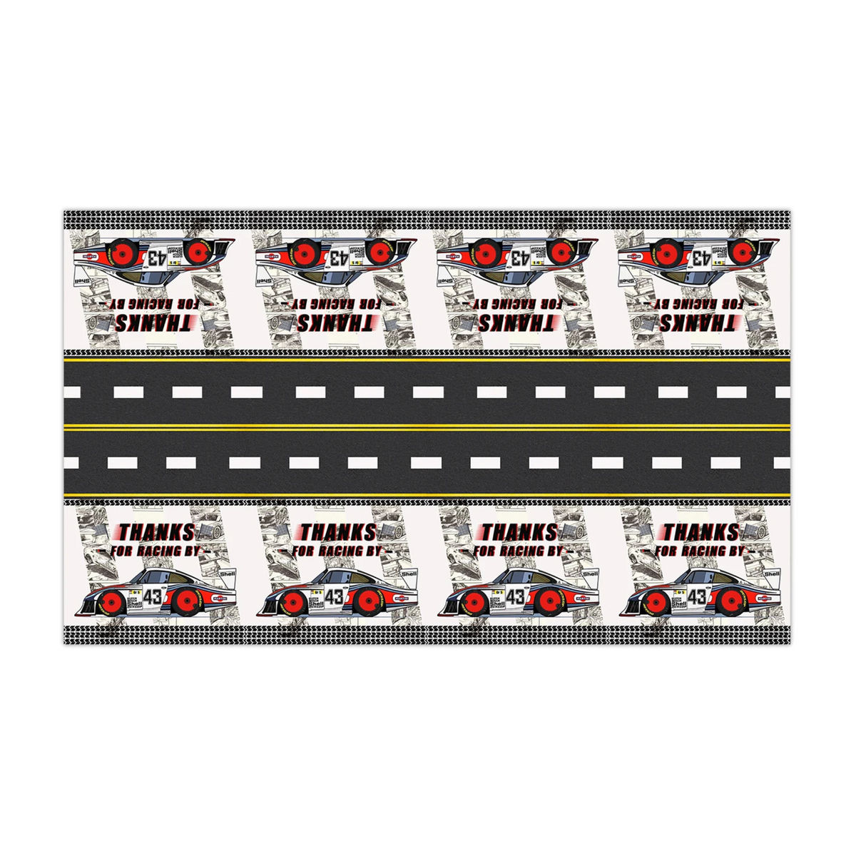 Start Your Engine-Race Car Theme Table Cover