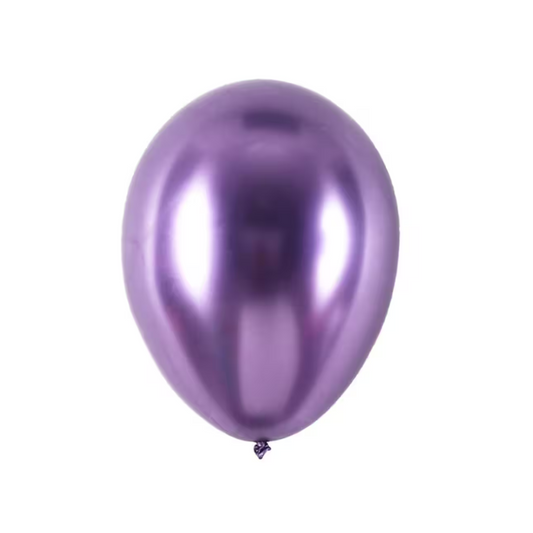Helium 12 Inch Chrome Balloons (Purple)