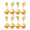 Load image into Gallery viewer, Gold Glitter Fairy Theme Cupcake Toppers Set
