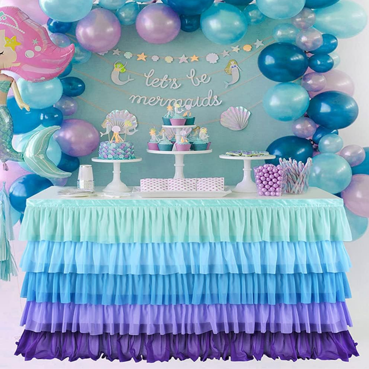 Enchanting Mermaid Theme Table Skirt