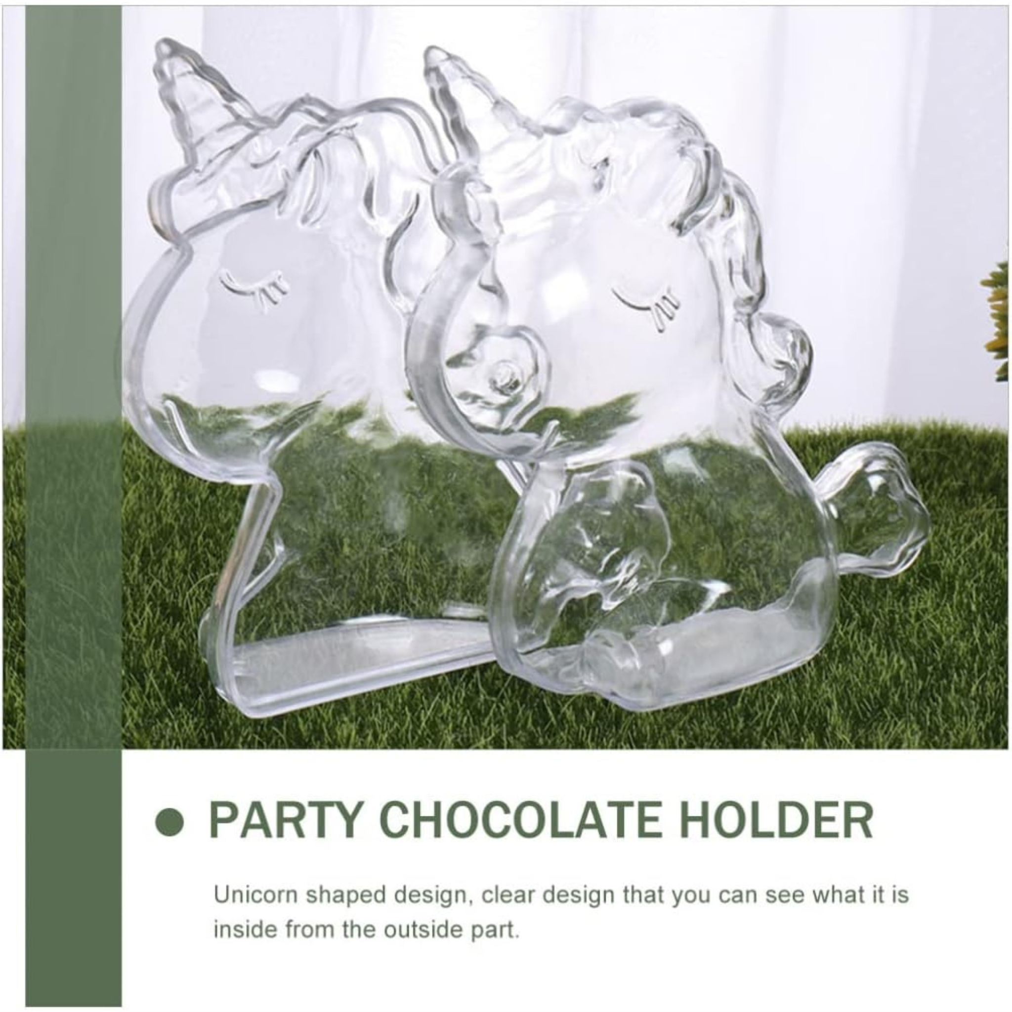 Unicorn Clear Plastic Candy Boxes Set