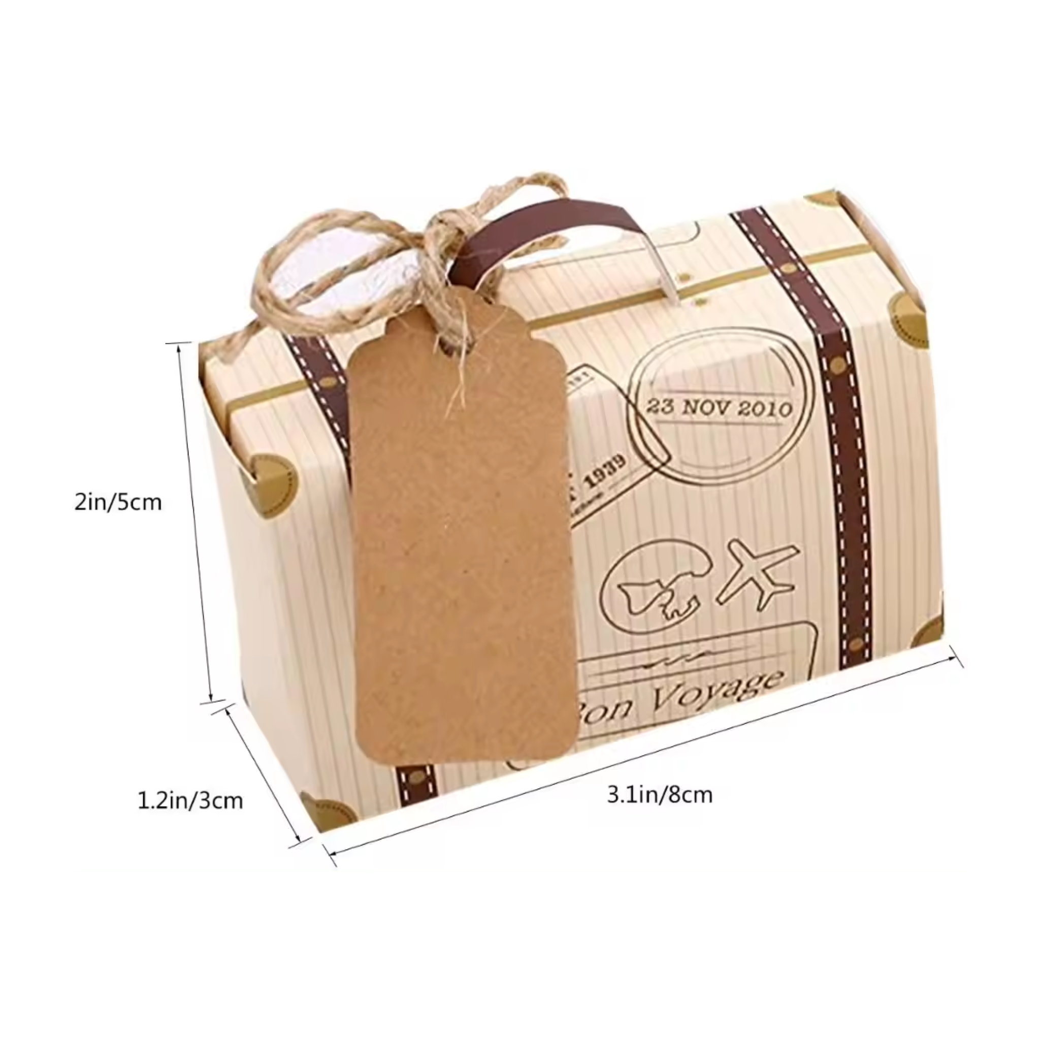 Suitcase Birthday Party Favor Boxes Set