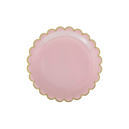 Light Pink Party 7 Inch Paper Plates Set