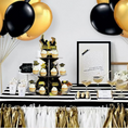 Load image into Gallery viewer, 3-Tier Black Gold Round Cupcake Holder for Graduation Season Party
