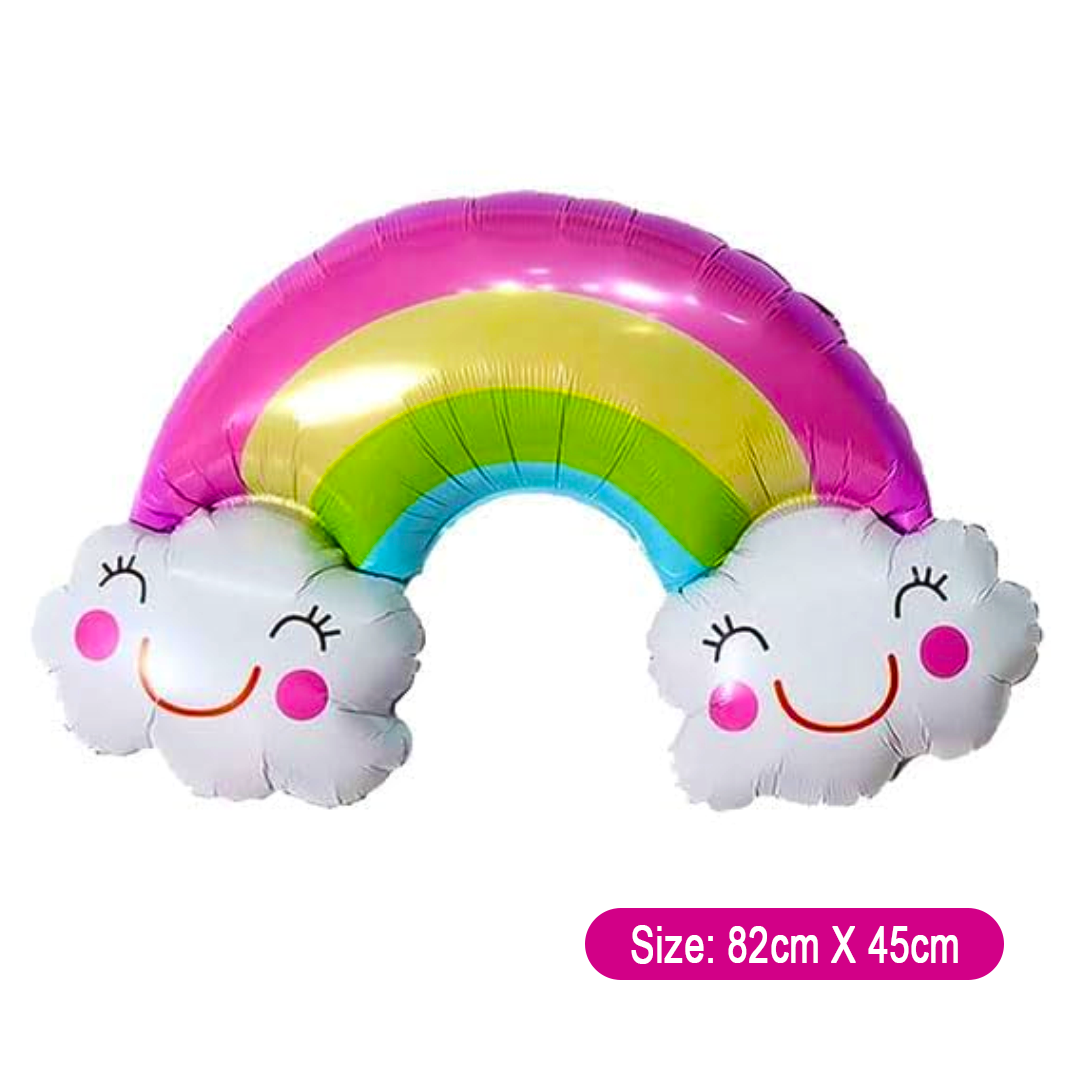 Smiling Rainbow Cloud Balloon