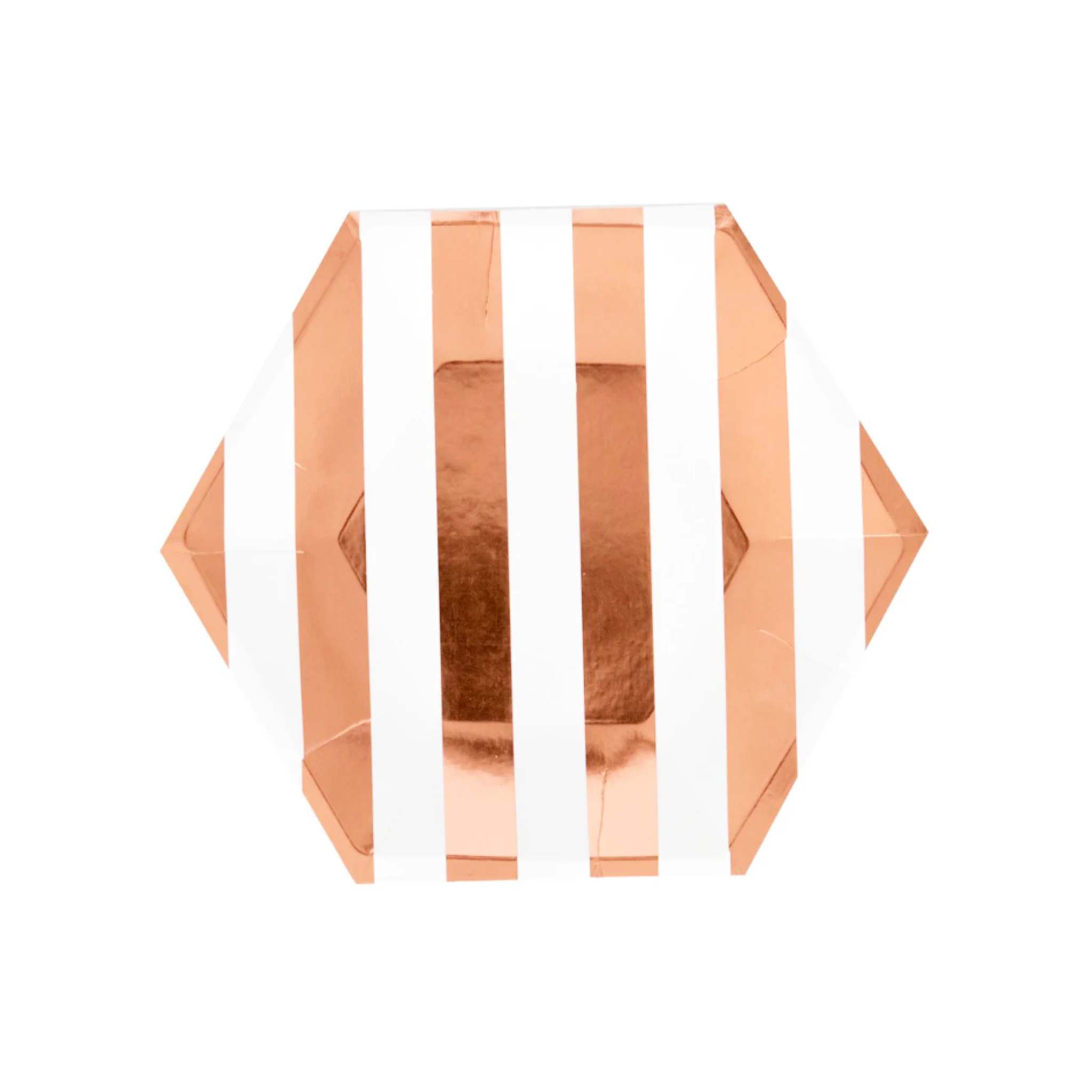 Striped Rose Gold Foil Tableware Set