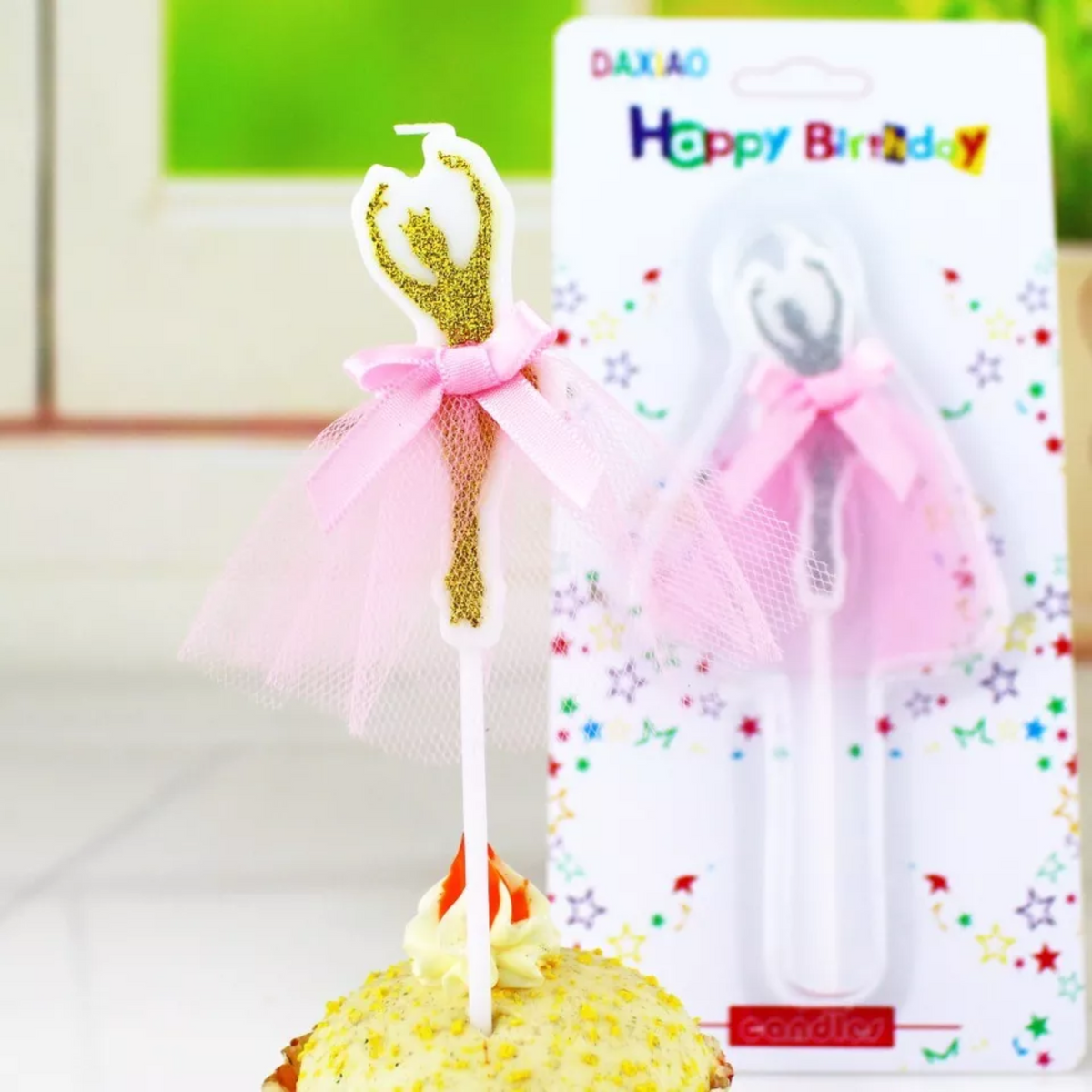 Ballerina Birthday Girl Wax Cake Candle