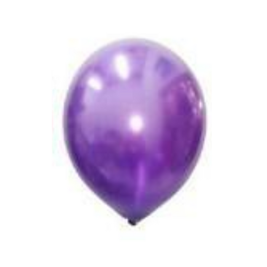 Helium 12 Inch Metallic Balloons (Pearlescent Violet)