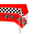 Load image into Gallery viewer, Checkered Race Car Tablecloth
