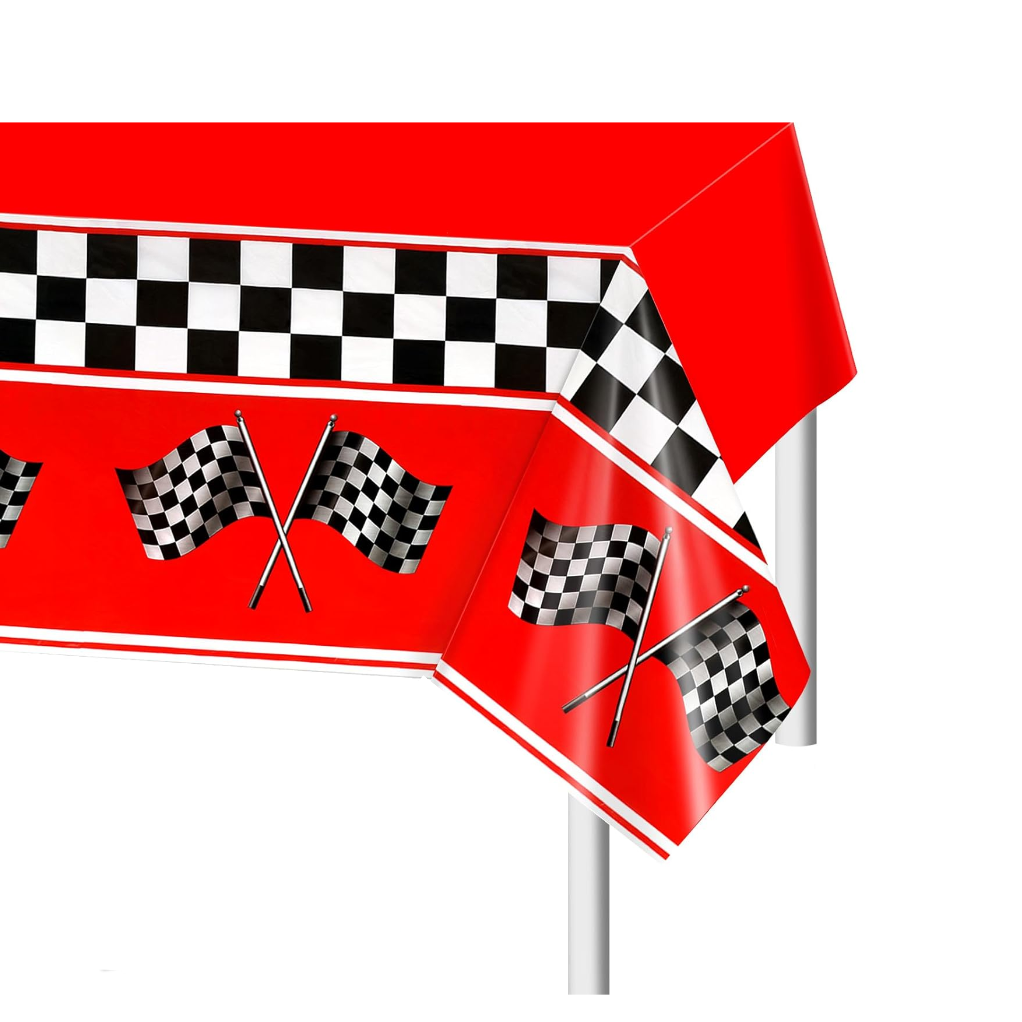 Checkered Race Car Tablecloth