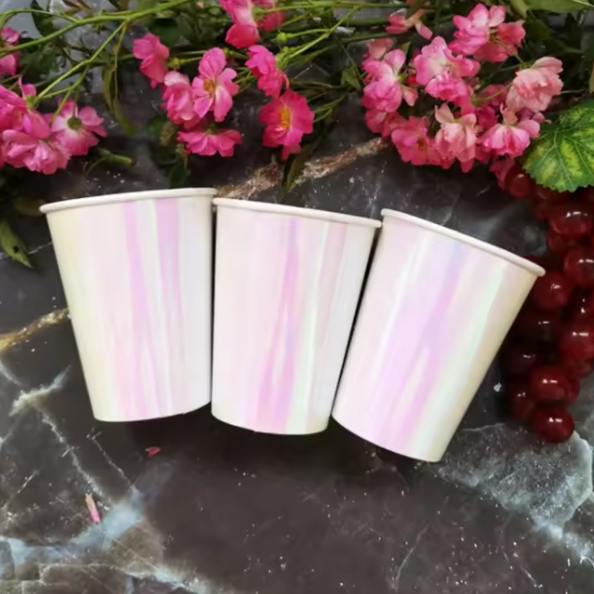 Pink Holographic Tableware Set