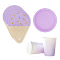 Load image into Gallery viewer, Ice Cream Theme Birthday Party Tableware Set (Purple)
