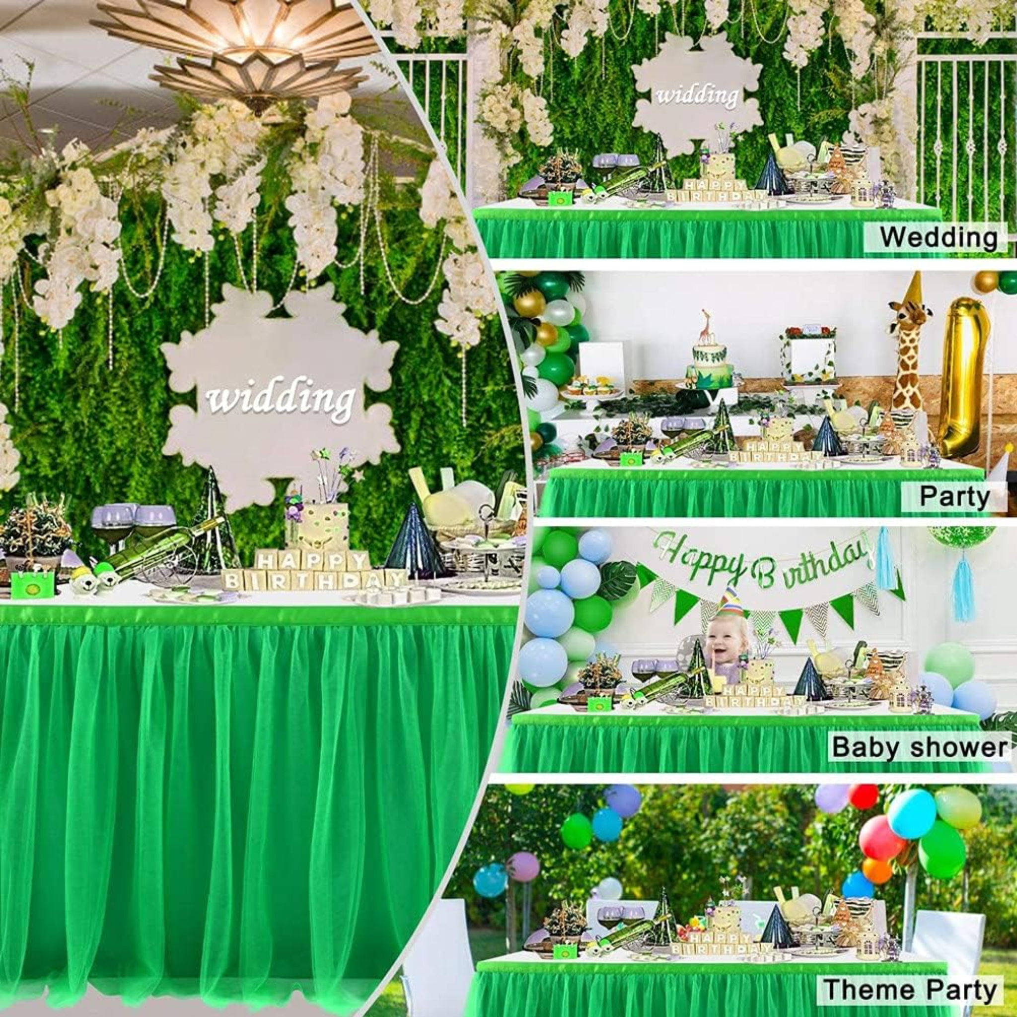 Green Tulle Table Cover