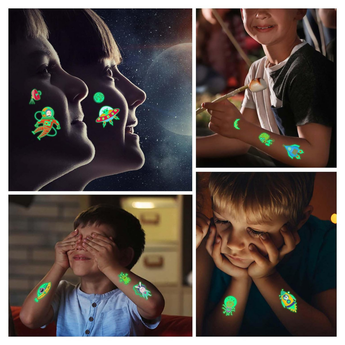 Gamer Waterproof Luminous Temporary Tattoo Set