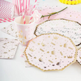 Load image into Gallery viewer, Sweet Princess Swan Pink Paper Straws Set
