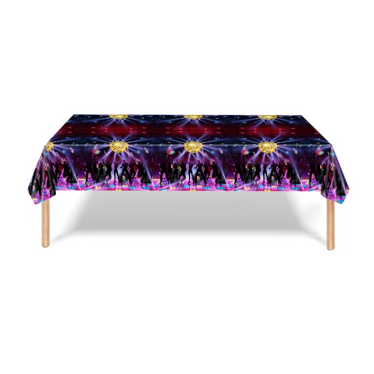 Neon Disco Party Theme Paper Table Cover