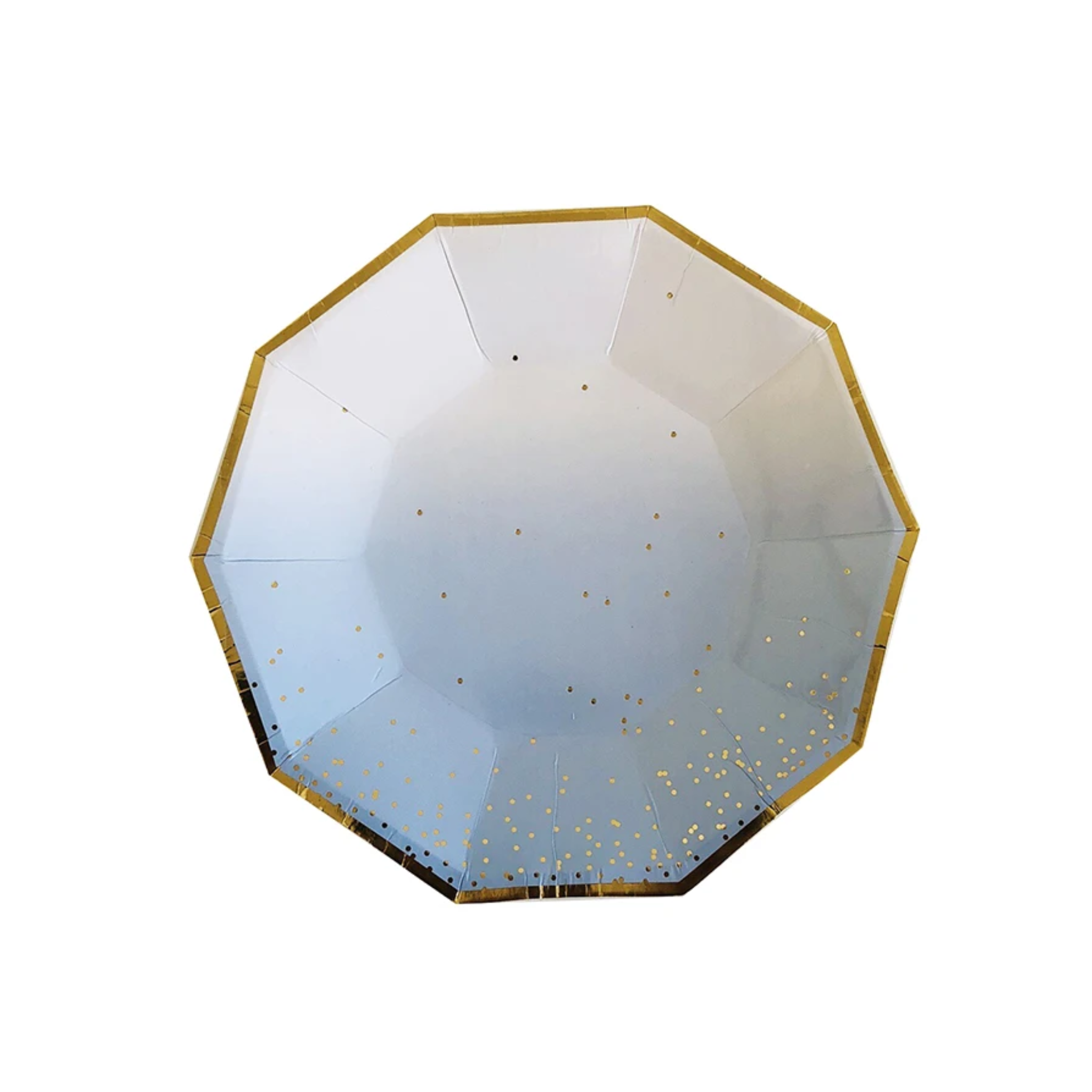 Blue Ombre with Gold Foil Dots Tableware Set