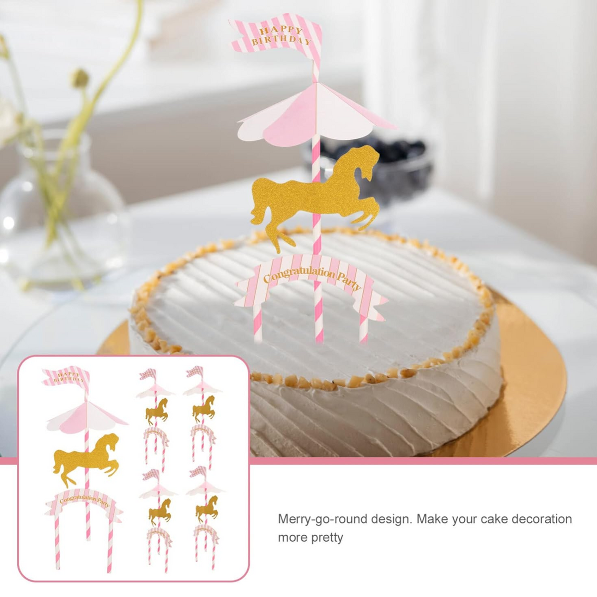Merry-Go-Round Cupcake Toppers
