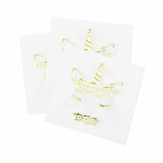 Golden Unicorn Theme Paper Napkins Set