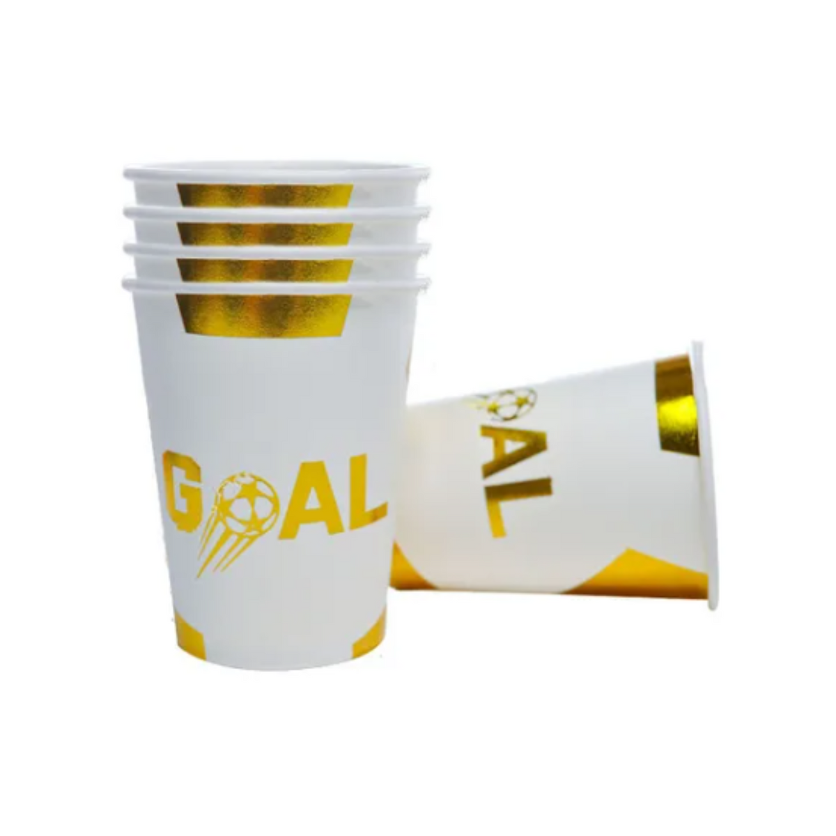 Gold Football Theme Birthday Party Paper Cups Set