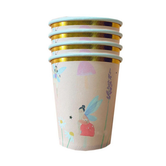 Fairy Garden Theme Party Paper Cups Set