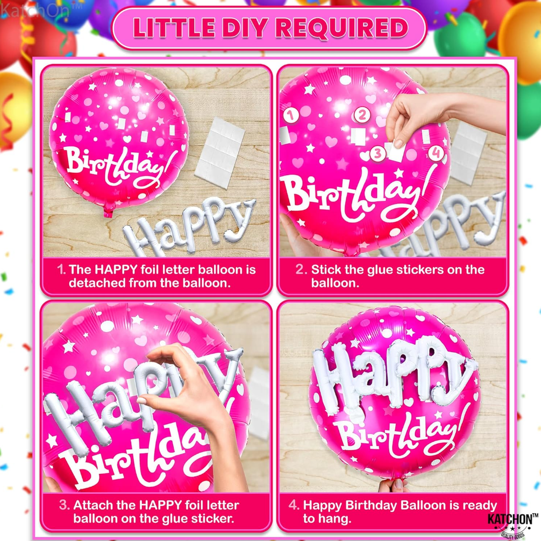 Round Happy Birthday 3D Foil Balloon