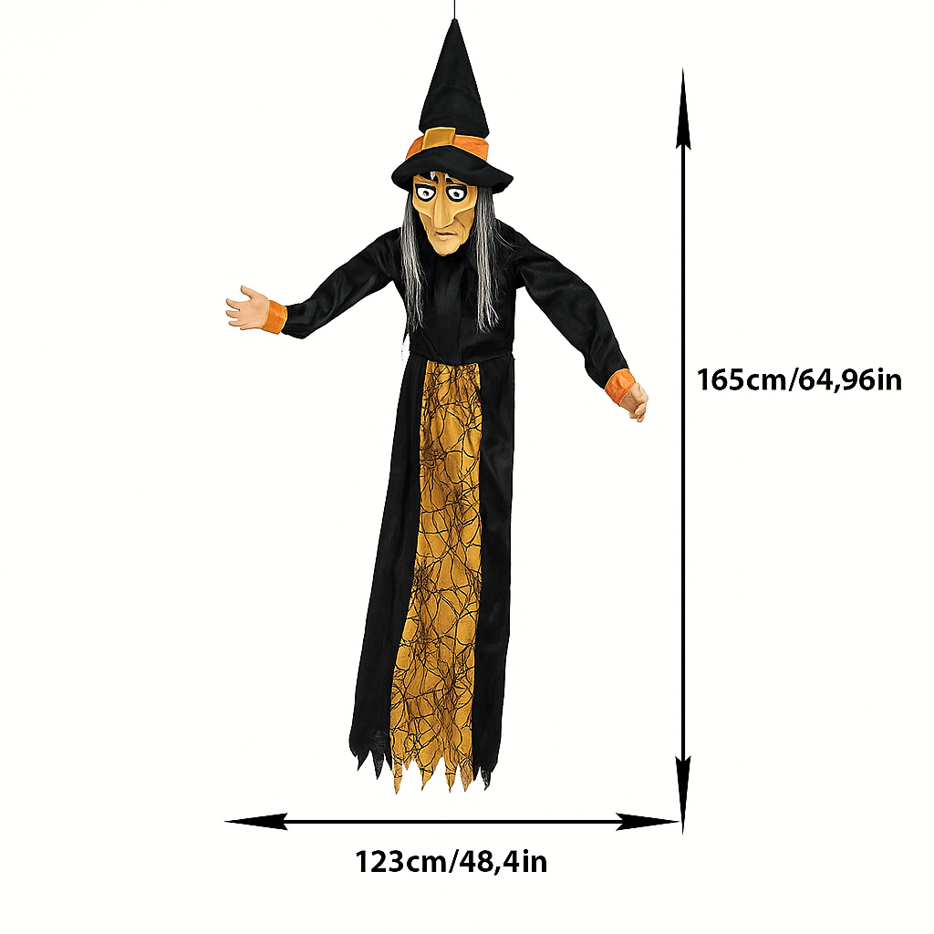 Motion Activated Witch and sound Sensing Halloween Decoration