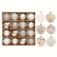 Load image into Gallery viewer, Christmas Champagne, Gold and White ornaments 16 pcs
