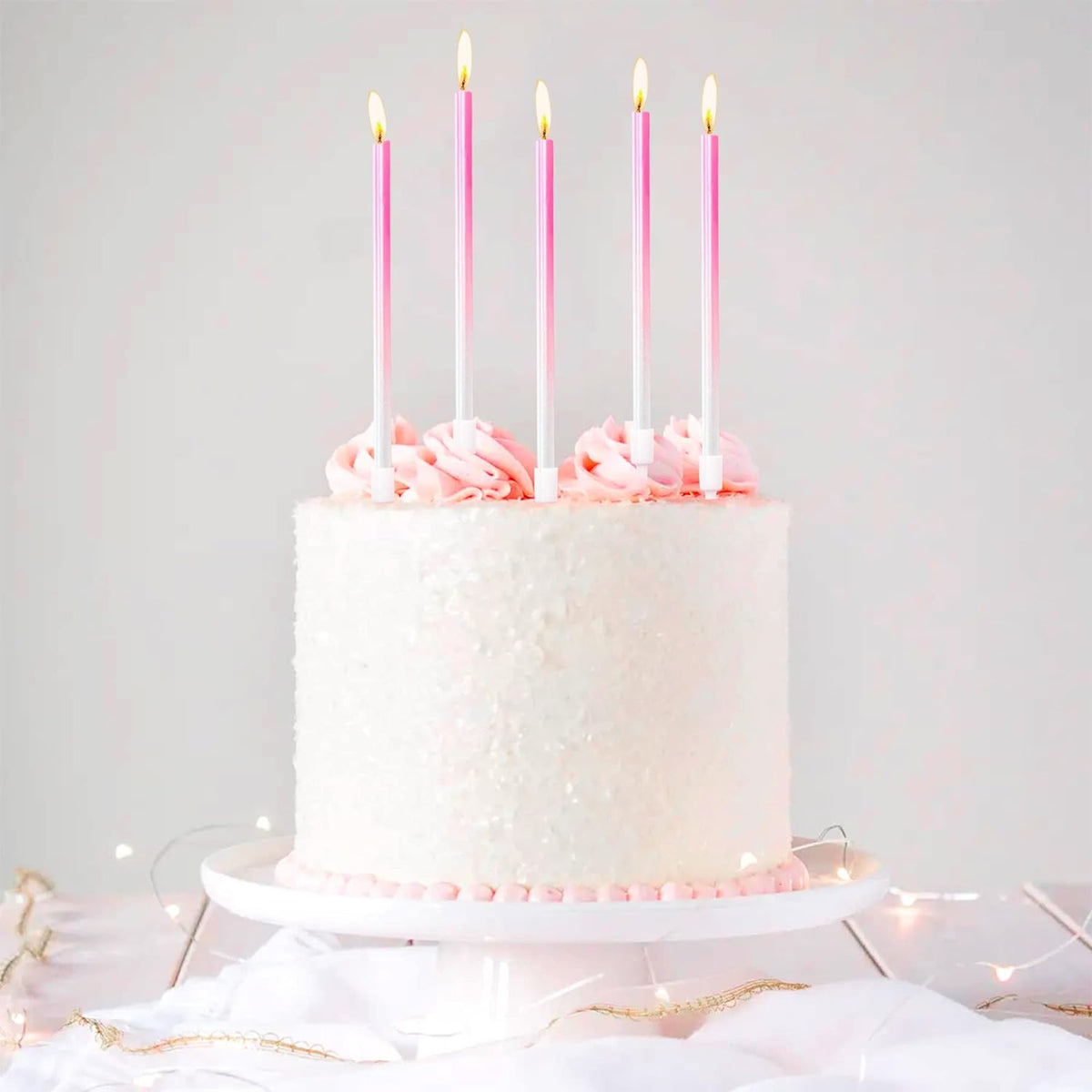 Gradient Metalic Birthday Candles