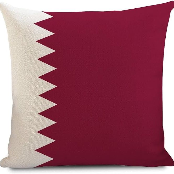 Qatari Flag Pillow Cover 45*45cm