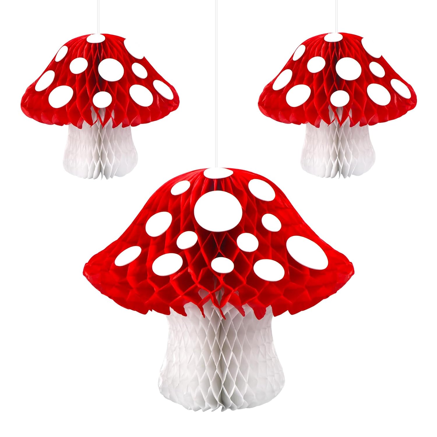 Mushroom Honeycomb Decorations Set