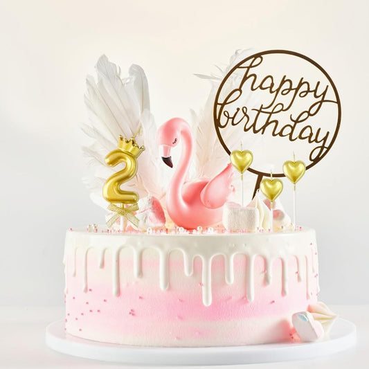 3D Number Candle with Crown Bow