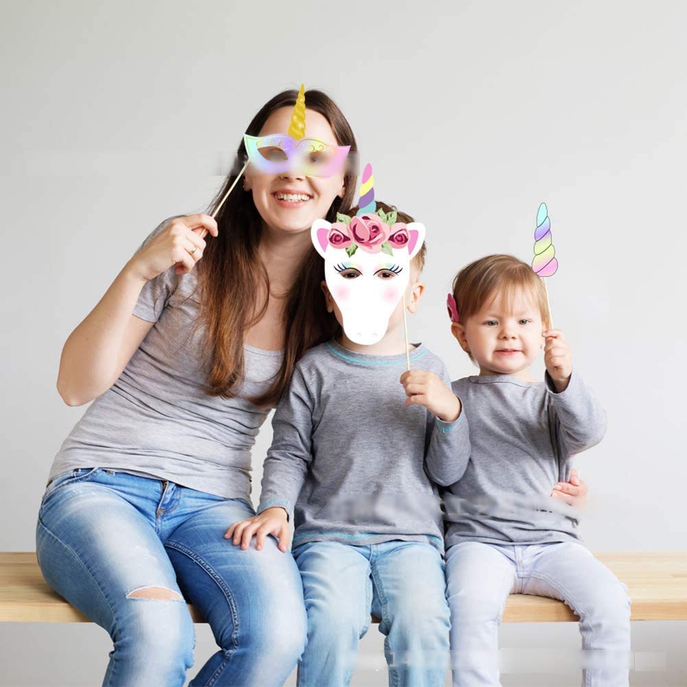 Unicorn Party Photo Booth Props Set