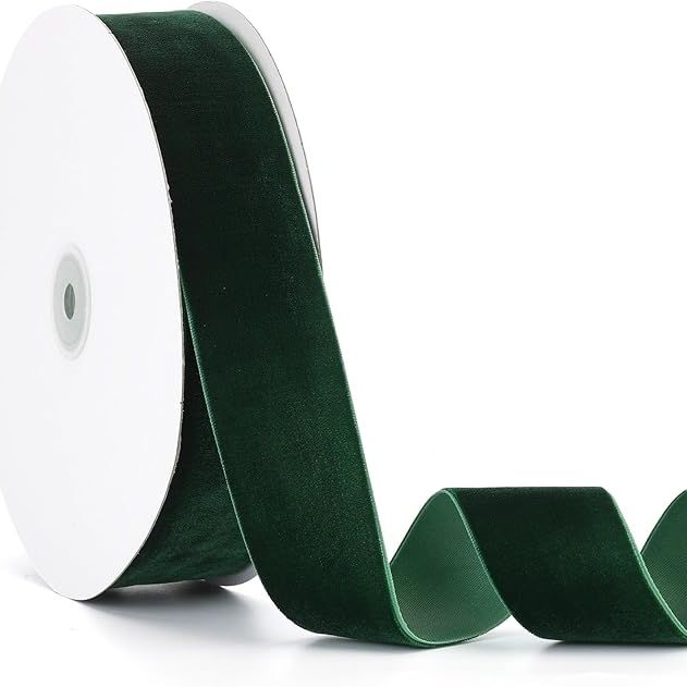 Dark Green Velvet Ribbon W 2.5 Cm X 4.5 M in Length