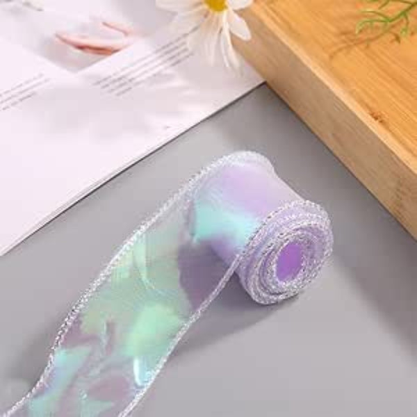 Iridescent Organza Ribbon W 4 Cm x 9 M in Length