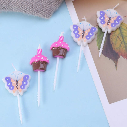 Butterfly and Cupcake Themed Candles