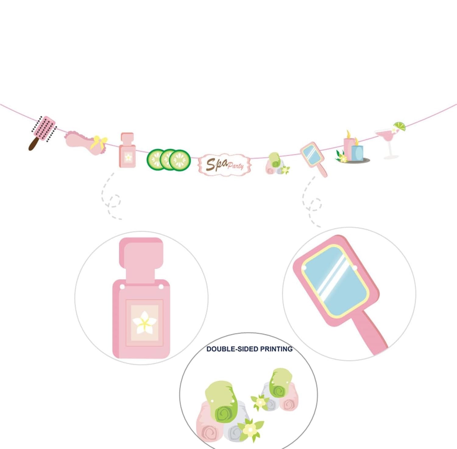 Spa Party Decoration Banner