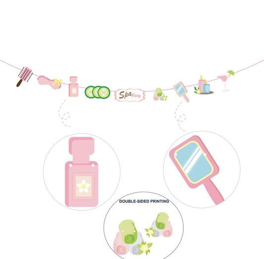 Spa Party Decoration Banner