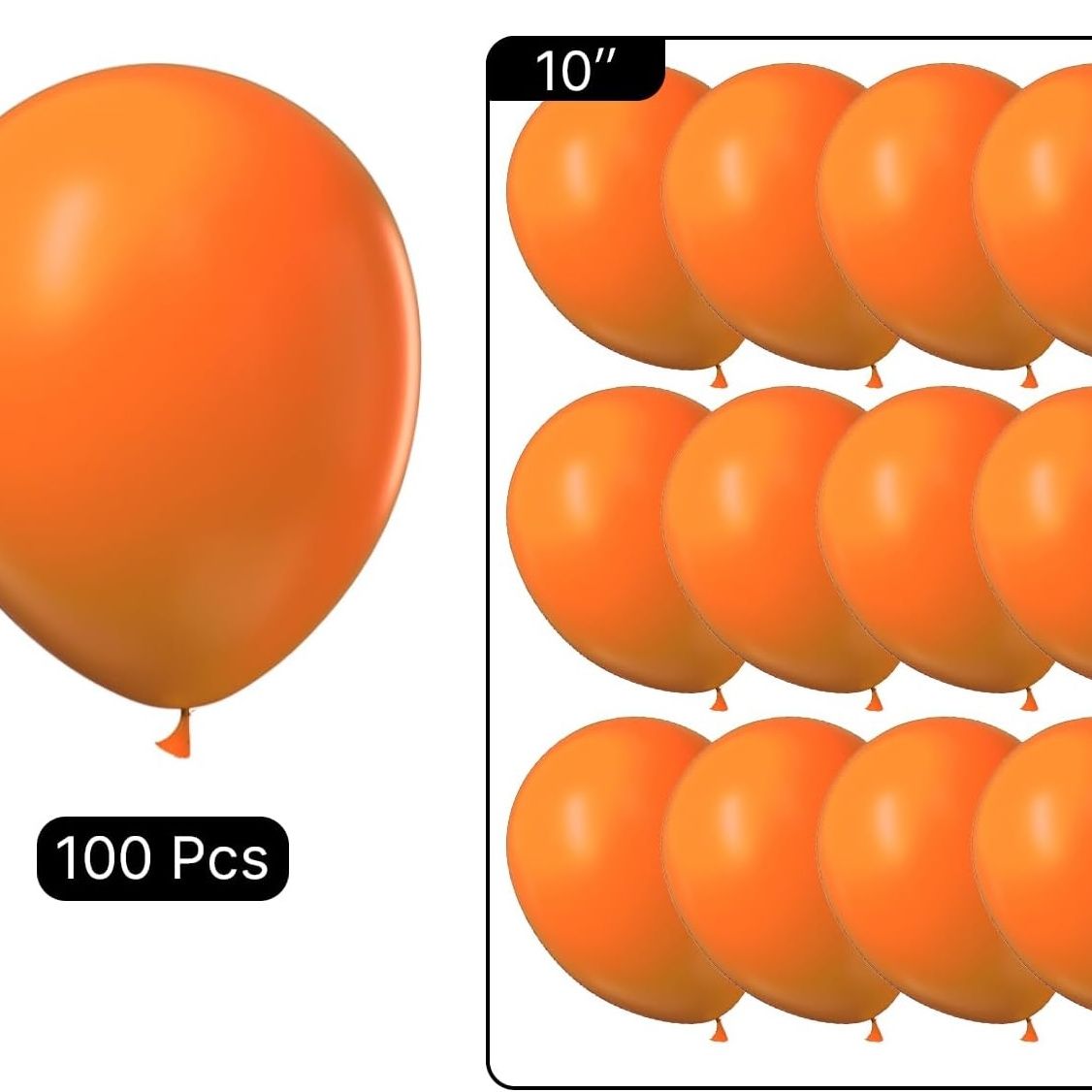 10 Inch Retro Balloons (Hermes Orange)