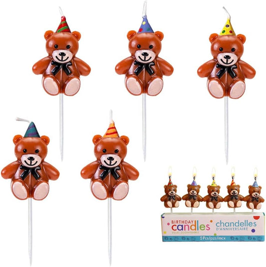 Cute Bear Birthday Candles